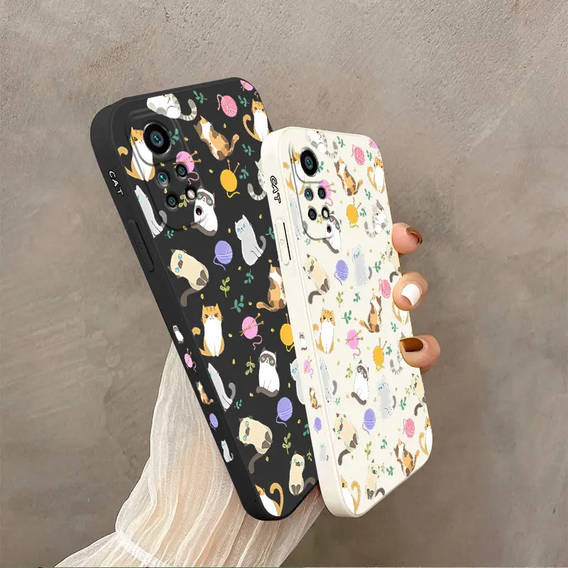 Charming Cat Pattern Phone Case - Stylish and Durable Cover