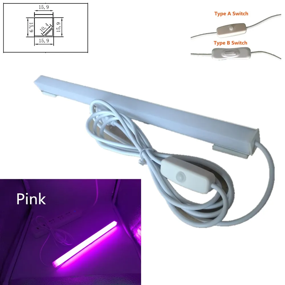 LED Bar Lights USB 2835 LED Hard Strip Tube with U Aluminium Shell Kitchen Aluminum for Under Cabinet Lighting Reading Desk Tabl