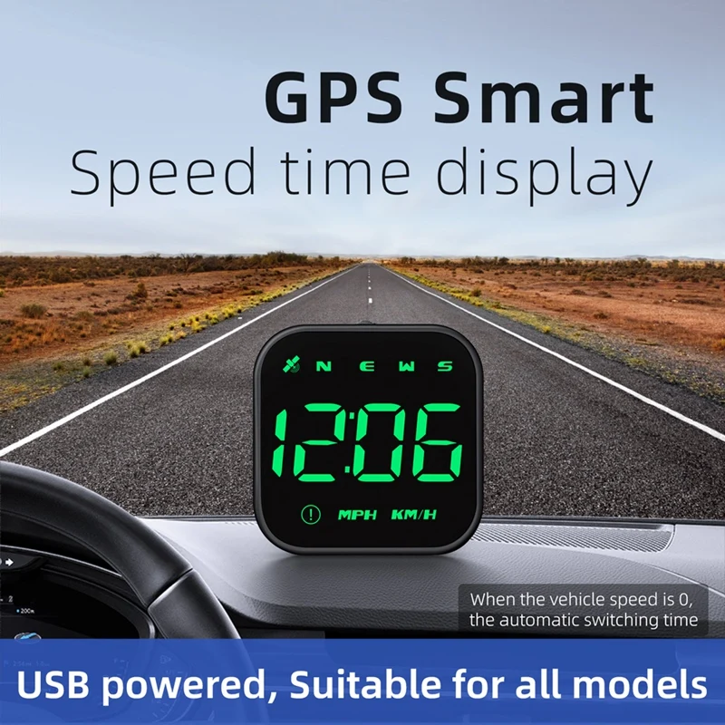 

Автомобильный спидометр HUD, сигнализация с GPS, подходит для всех автомобилей