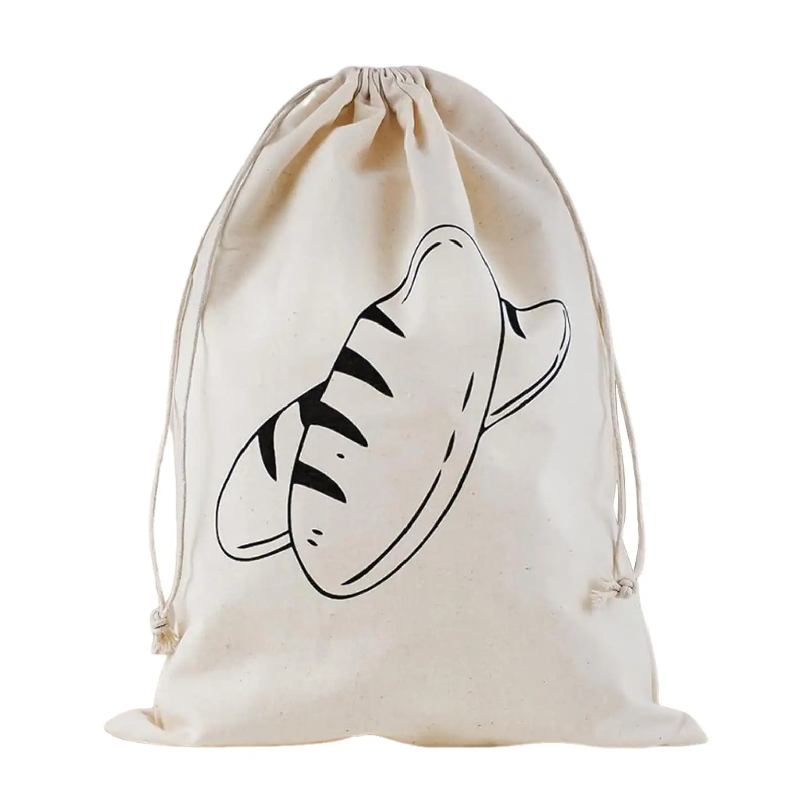 3 Pieces Bread Bags Linen Bags Kitchen Accessories with Drawstring Totes for Household Cafe Family Gatherings Bakery Kitchen