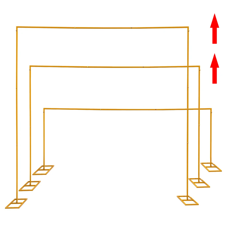 Adjustable Gold Wedding Arch Backdrop Stand