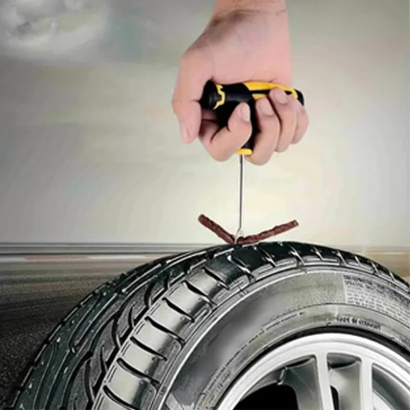 Tubeless Tire Repair Kit with Rubber Strips for Car Motorcycle