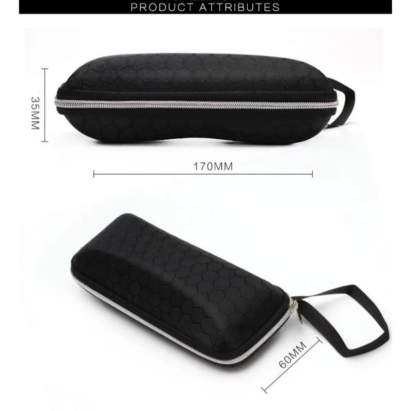 Protable Rectangle Zipper Sunglasses Hard Eye Glasses Case Eyewear Protector Box glasses case
