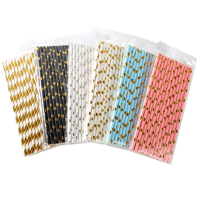 Lot De 200 Pailles En Papier De Noël à Pois Rayés - Pailles Décoratives Avec Sapin De Noël, étoile, Flocon De Neige, Cadeau De Béquille, Pour Fournitures De Fête De Noël, 8