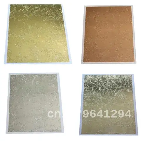 

14*14CM Art Craft DIY Craft Decor Leaf Leaves Sheets Design Paper 100Pcs Gilding Foil Papers Imitation Gold Sliver Copper