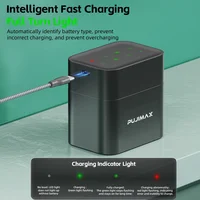 PUJIMAX Li-ion AA Rechargeable Batteries 1.5V AA 3400mWh Lithium-ion Battery+ Charger Clock Radio Video Game Digital Battery 5