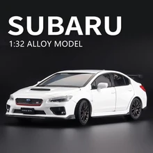 

1/32 Subaru WRX STI Alloy Sports Car Model Diecast High Simulation Metal Toy Car Model Sound and Light Collection Childrens Gift