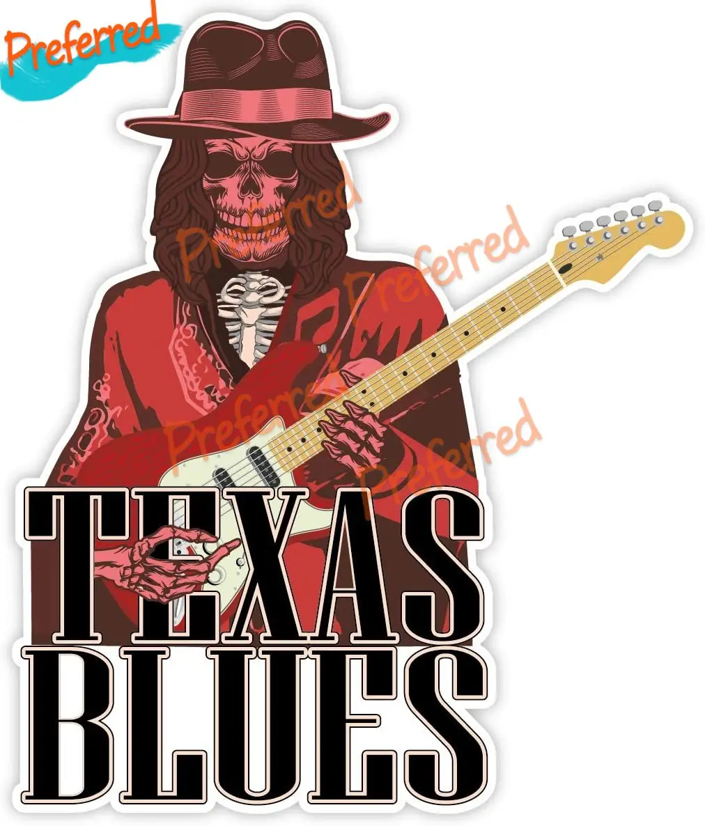 

Skull Stickers Blues Music Decal for Your All Cars Racing Laptop Motorcycle Helmet Trunk Surf Camper Window Bumper