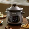 Stew pot - Electric. Household. Soup pot/casserole. Purple sand/ceramic. Plug-in. Automatic. Porridge products. 1