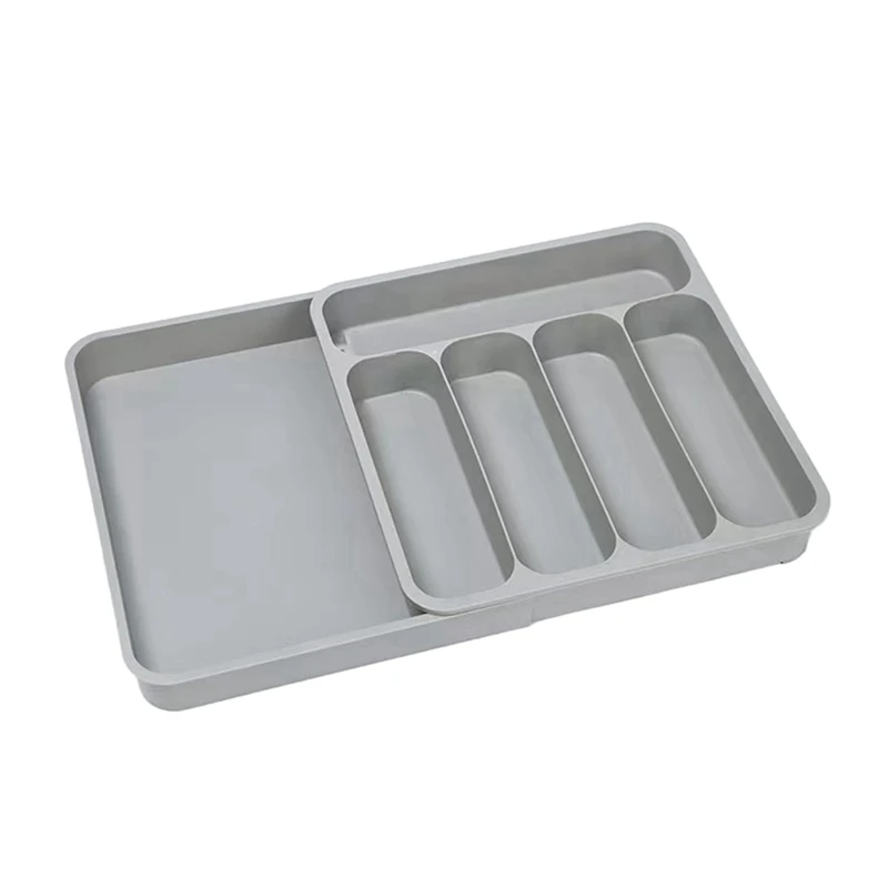 

2X Expandable Cutlery Drawer Organiser, Utensil Organiser For Kitchen Drawers, Adjustable Silverware Organiser