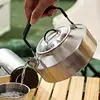 Camping Water Kettle 1L/1.5L Outdoor Coffee Kettle Tableware Picnic Supplies Equipment Utensils Camping Tea Kettle Cookware 1