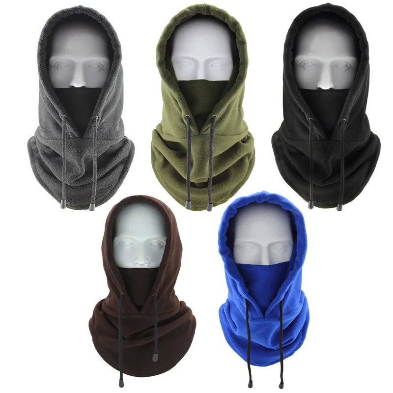 2023 New Quality Cycling  Balaclava Ski Winter Windproof  Outdoor Sports Bib Cold Padded Hood Mask Plush Warm Hat Bike