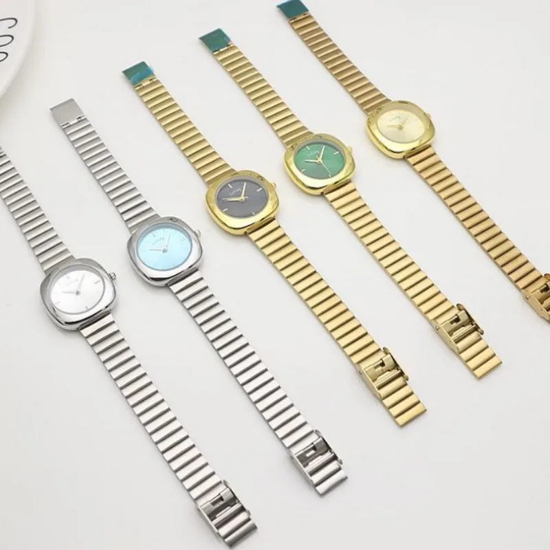 Simple Fashion Oval Bamboo Strap Women's Quartz Watch 6