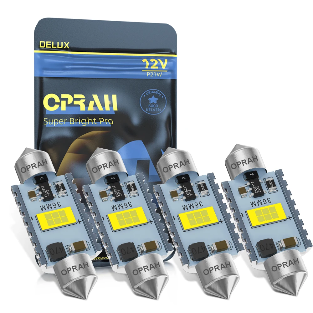 

4Pcs C5W LED Bulbs Canbus Festoon 31MM 36MM 39MM 41MM 3570 Chip C10W NO ERROR Car Interior Dome Light Reading Light 12V 6000K