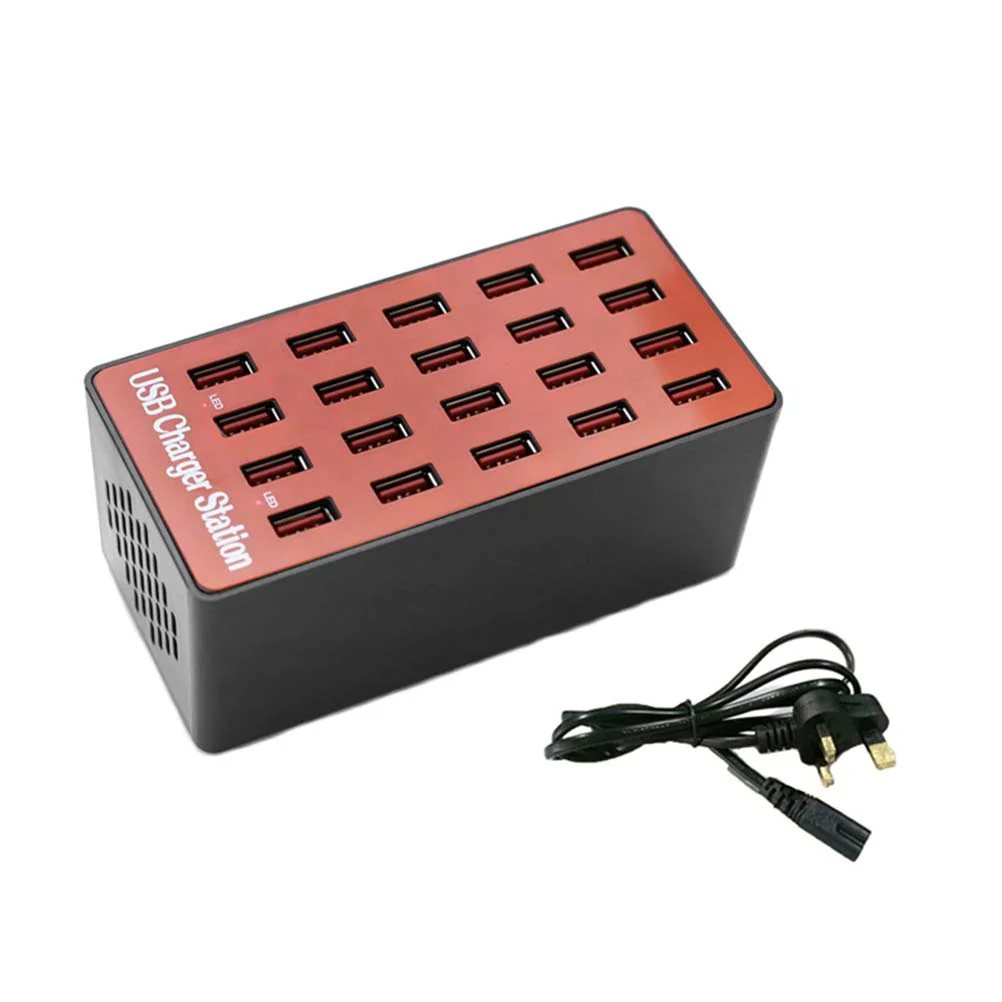 

Travel Adaptor International Phone Station Port USB Red Color Adapter for