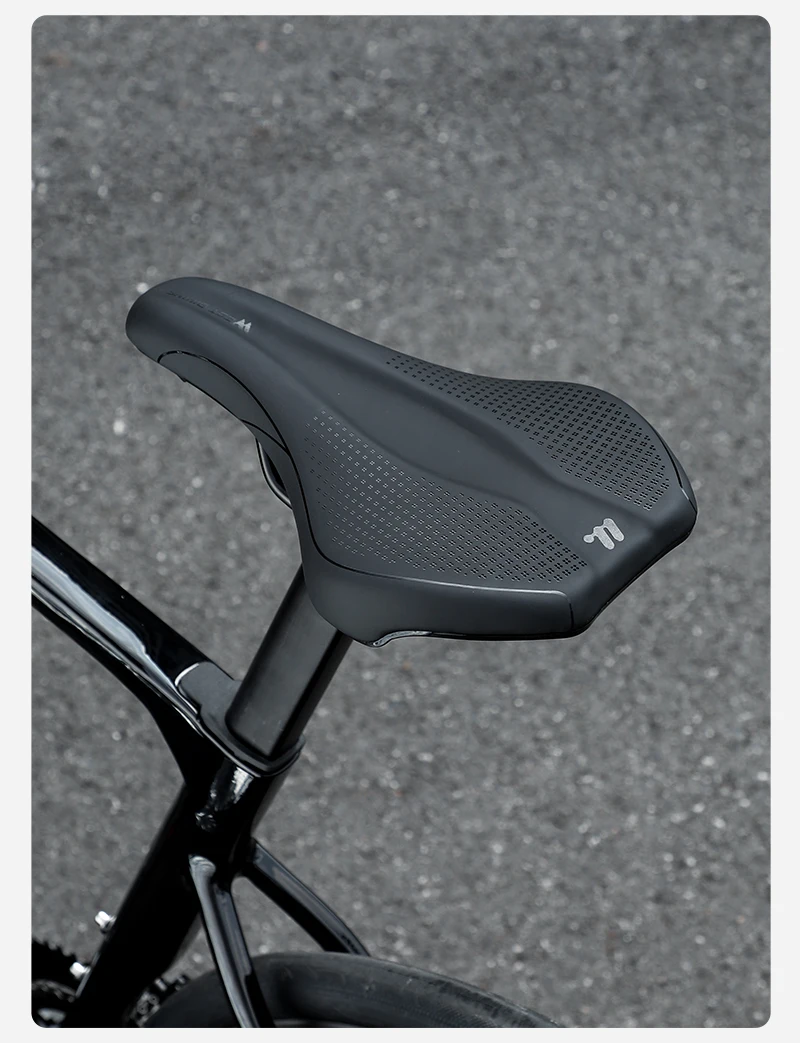 WEST BIKING MTB-Fahrradsattel, atmungsaktiv, rutschfest, gepolstert, Sitz mit Lederoberfläche, Rennrad, stoßdämpfender hohler Fahrradsattel – Detail 30