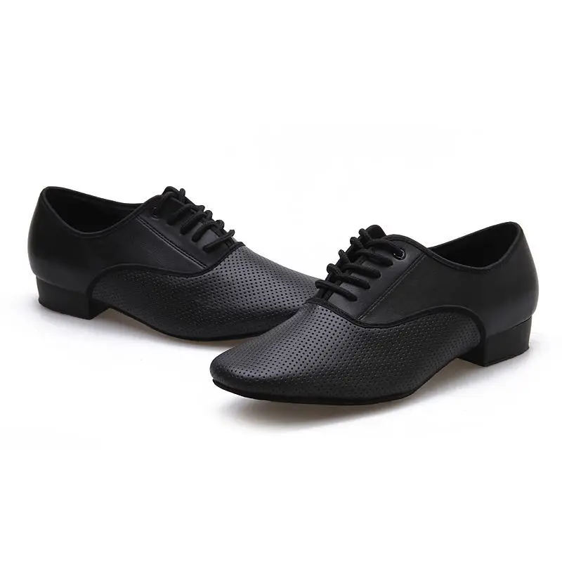 Modern Men Latin Dance Shoes Adult Square Dance Soft Sole Man Social Formal Dress Shoes Ballroom Dancing Shoes Cowhide Sneakers
