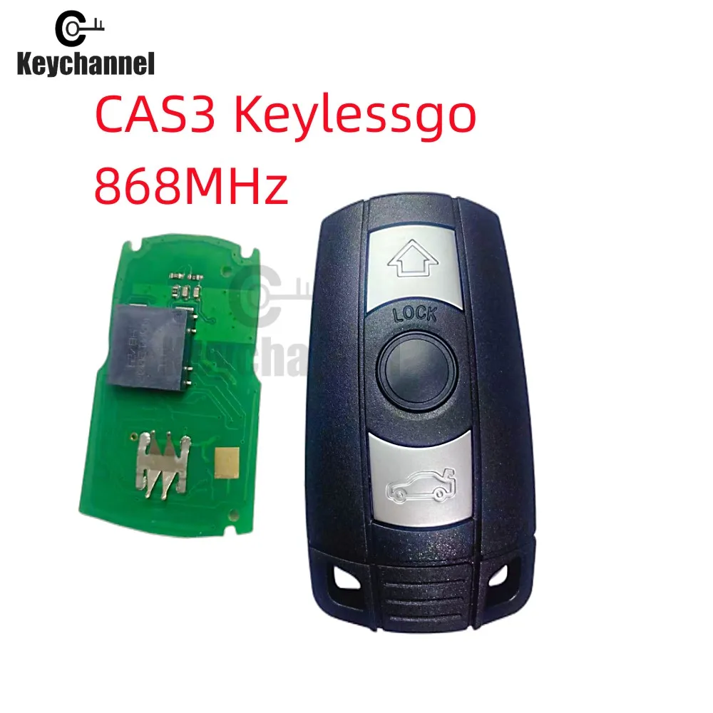 Keychannel Smart Car Key Fob 868MHz Keylessgo Remote Proximity Fob for BMW CAS2 CAS3 3 5 Series X3 X5 X6 ID46 PCF7945 Remote