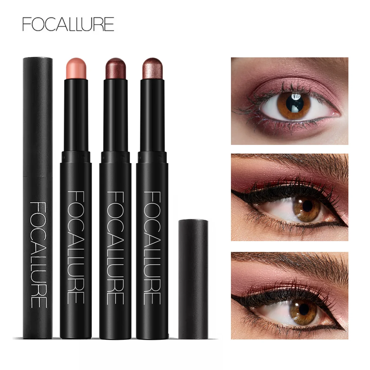 Focallure 24 Colors Eyeshadow Pencil Women Beauty Cosmetic Shimmer