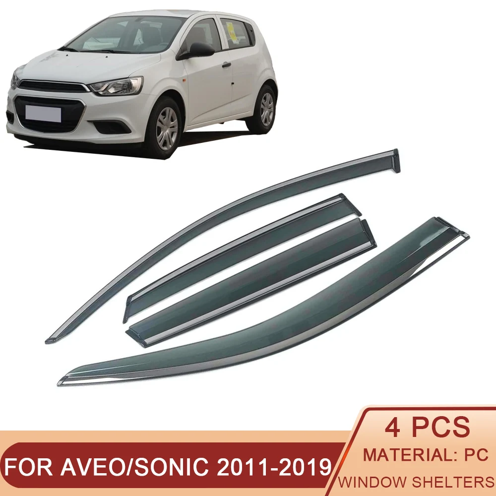 

Для CHEVROLET AVEO SONIC Hatchback 2011-2019, автомобильный солнцезащитный козырек от дождя и солнца, защитный чехол, наклейка на рамку