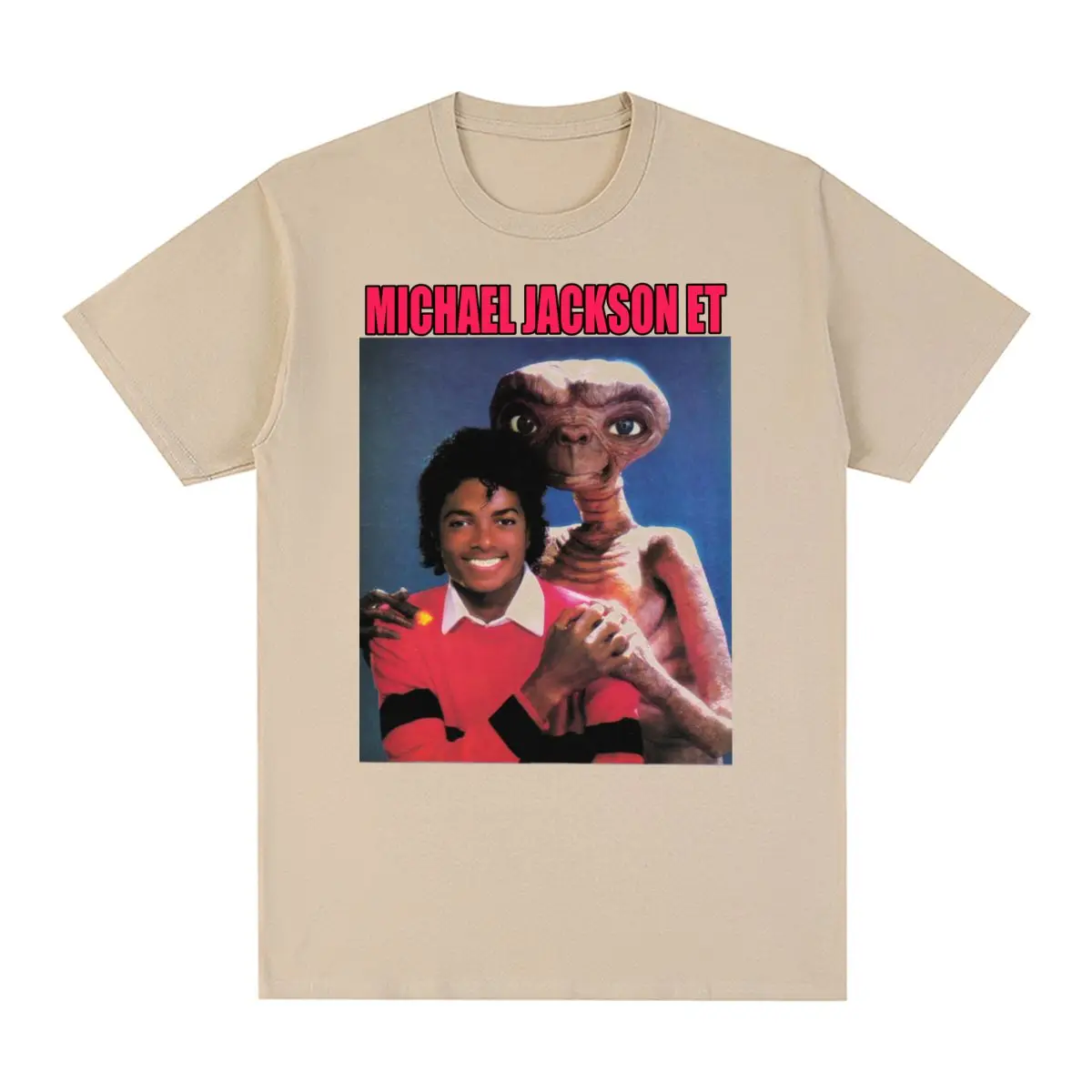 Michael Jackson & E.T T-shirt w stylu Vintage śmieszne Retro graficzne piosenkarka hip-hopowa bawełna mężczyzna T koszula nowa koszulka Tshirt kobiet topy