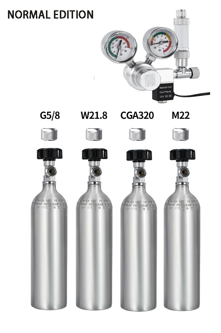 DIY Aquarium CO2 regulator solenoid valve bubble meter plant water grass tankCO2 reaction control system pressure reducing valve 6