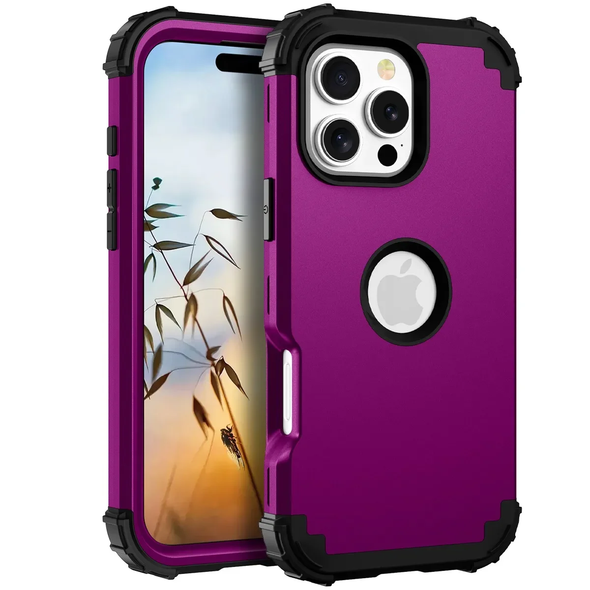 Ultimate 3-in-1 Heavy Duty Shockproof Phone Case - Soft Silicone & Hard Plastic Back Cover