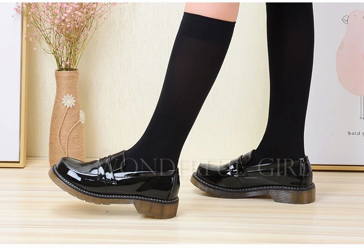 Neue japanische Studentenuniformschuhe Cosplay Lolita Plattformschuhe für Frauen/Mädchen Schwarz/Braun Größe 35-40 11