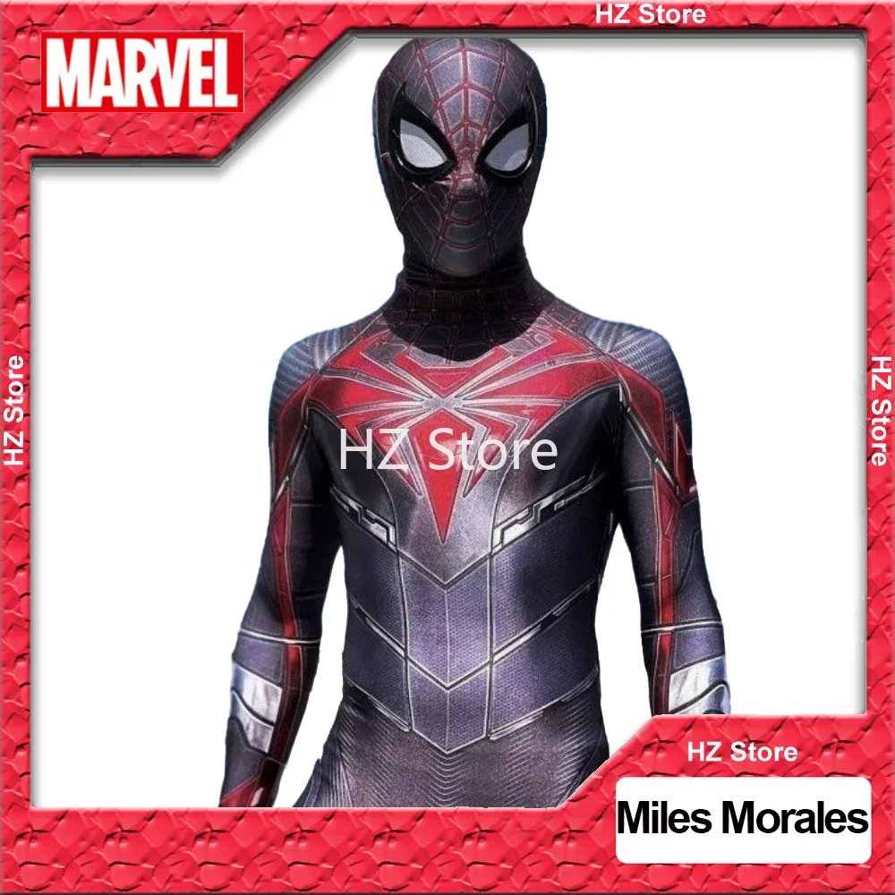 Marvel Ps5 Miles Morales Spider-Man Skinny Abbigliamento Tuta Da Battaglia Cos Dress Halloween Body Zentai Tuta Intera