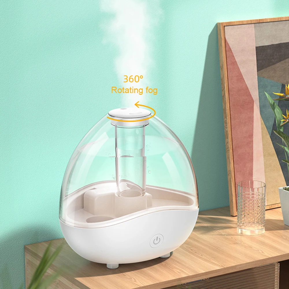 LED 360° Mini Humidifier LED Light Show and 360° Rotating Spray Humidifiers  for Bedroom Humidifiers for Home Essential oil Diffuser