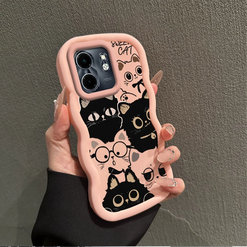 Smart 9 Six Cats Wavy Silicone Phone Case Cover