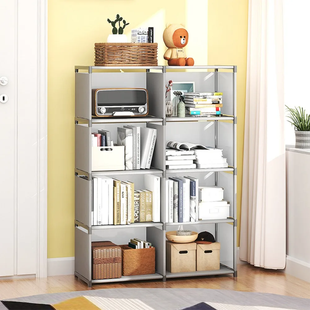 Home Bookshelf Strong Load-bearing Capacity Multi-layer Decor Storage Locker Portable Easy Assembly Shelf Bookcase DIY Book Rack storage rack book display stand