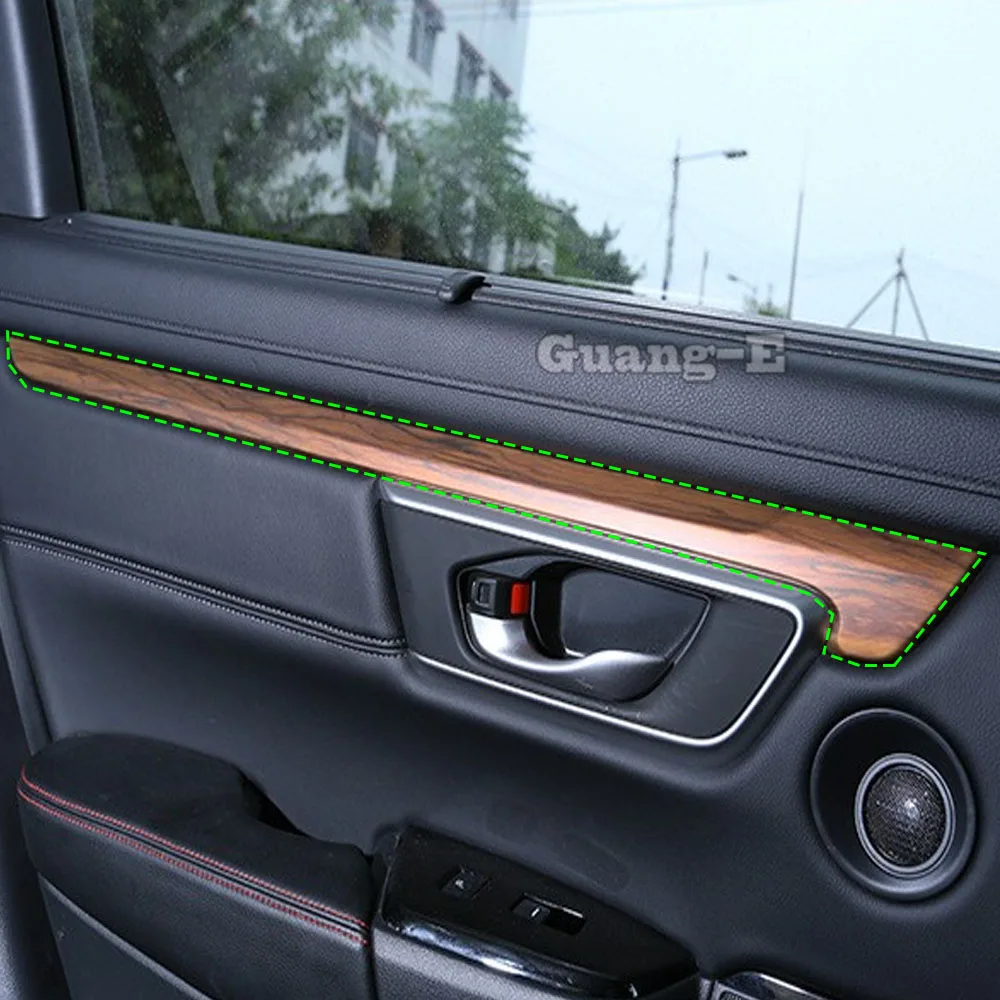 

For Honda CRV CR-V 2017 2018 2019 2020 2021 Car Sticker Armrest Cover Door Handrail Frame Trim Panel Hoods Handle Bowl Molding