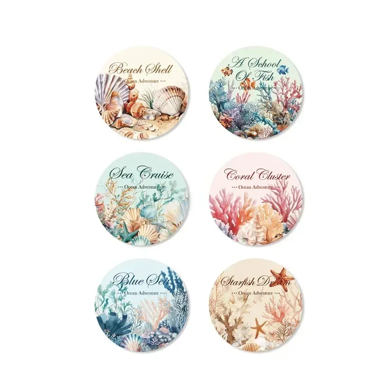 1Roll 2M Tape Ancient Forest Ocean Adventure PET Wind Conch Handbook Creative Landscaping Adhesives Scrapbook 45mm*2m 4