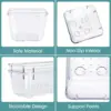 25 PCS Clear Plastic Drawer Organizer Set, 4 Sizes Desk Drawer Divider Organizers and Storage Bins for Makeup, Jewelry, Gadgets 5