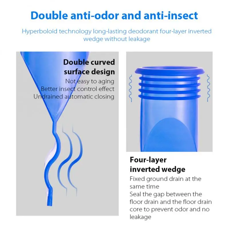 Floor Drain Floor Drain Deodorant Floor Drain Core Floor Drain Filter Silicone Drain Stopper Drain Stopper Odor-proof Leak Insect Control For Kitchen Bathroom