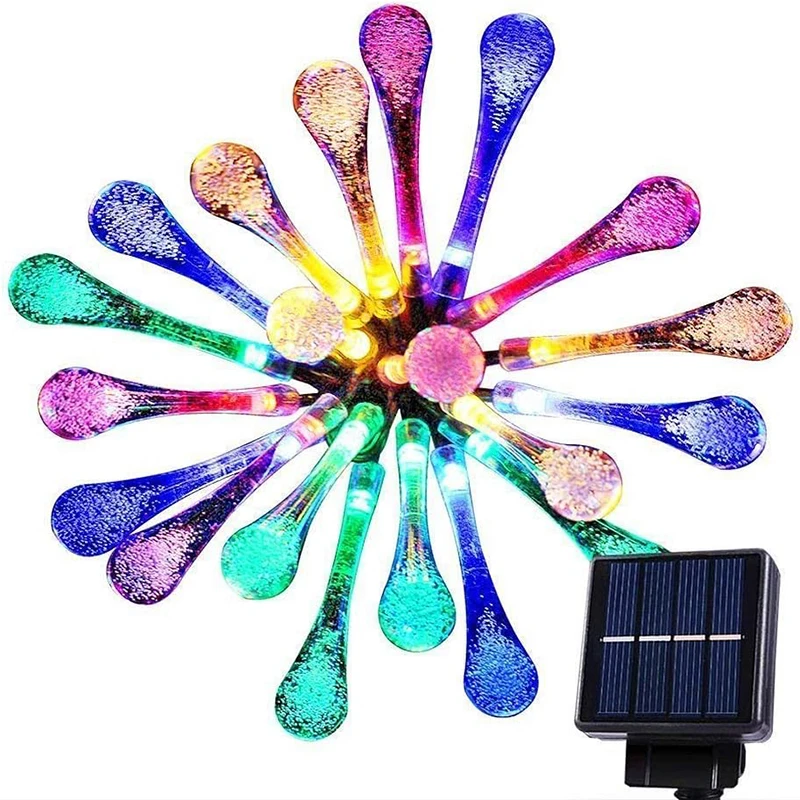 Solar String Lights LED Water Drop Lights Outdoor Waterproof Solar Christmas Lights for Garden Patio Yard Tree Party Decor 850 sb yard water hydrant 11 pcs repair kit