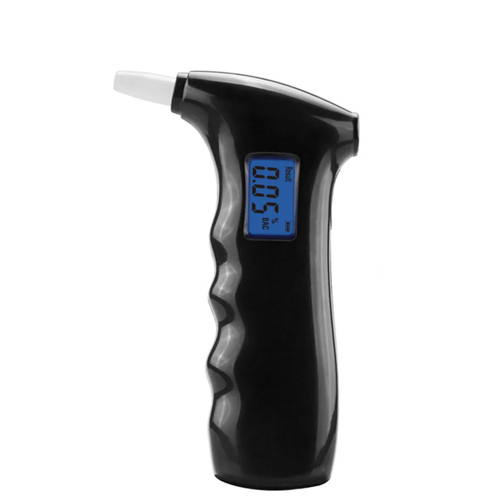 Accurate Portable Blue Backlight Breathalyzer Digital Breath Alcohol Tester Meter AT-65S