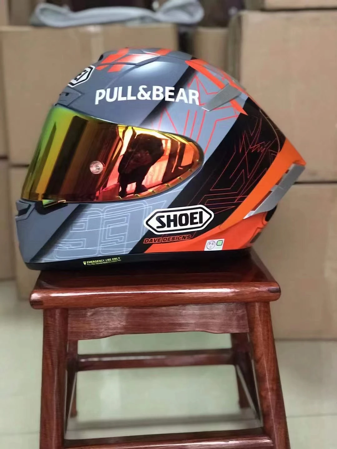 

Full Face Racing Motorcycle Helmet Casco De Motocicl Sho X14 Helmet X-fourteen R1 60th Anniversary Edition Black Orange Helmet