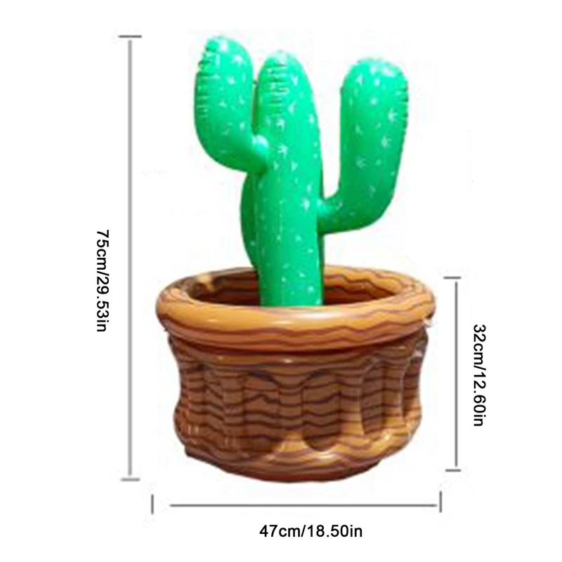 Summer Swimming Party Inflatable Cactus Beer Cooler Novelty Mexican Cinco De Mayo Cactus Party Decoration Outdoor Pool