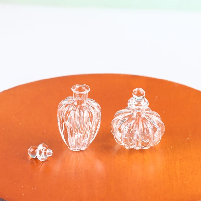 1:12 Dollhouse Miniature Mini Glass Bottle Cork Cover Tiny Jar Vials Vase Model Doll House Decoration Accessories Kids Play Toy 5