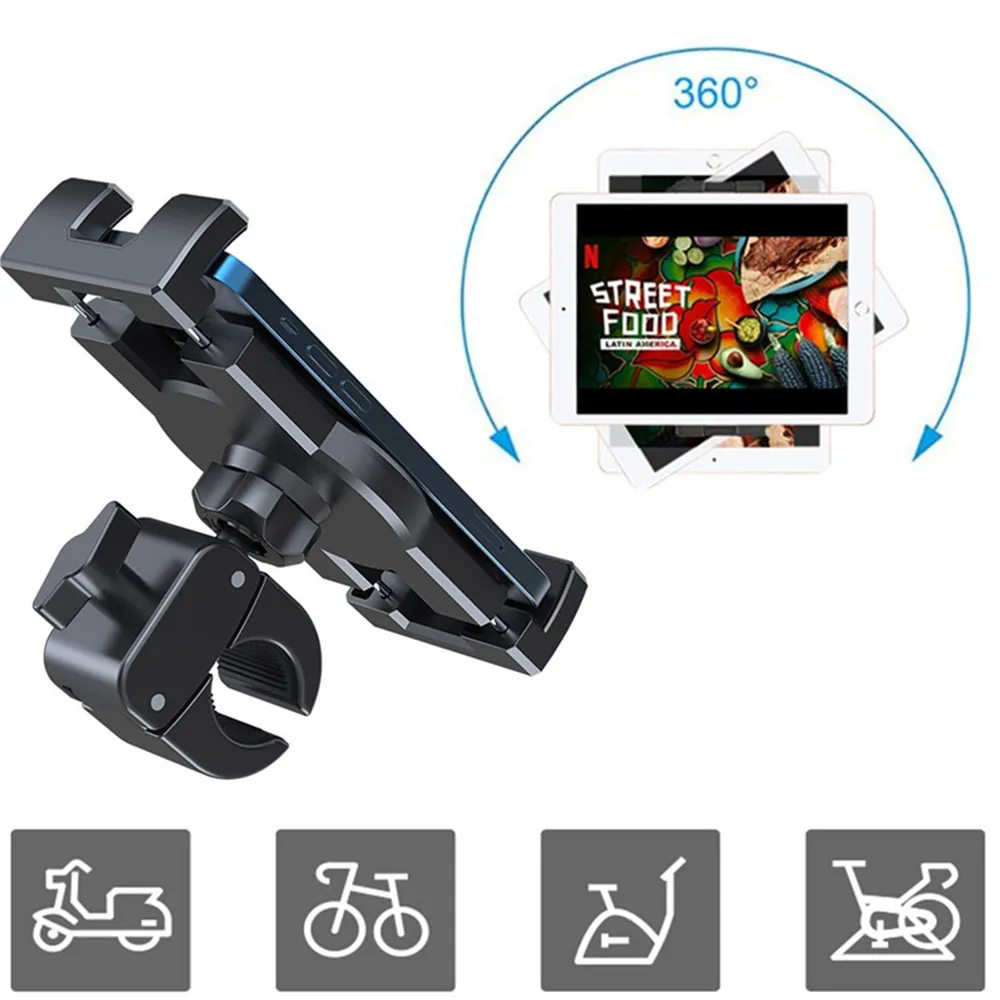 Motocicleta Guiador Tablet Braçadeira Mount Bicicleta e Suporte do Telefone Scooter Ipad 129 s8 s7 fe Além Disso Stand 47 a 13 - Imagem 6