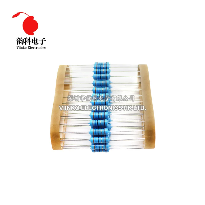 Metal Film Resistor 50pcs 1W 1% 0.1R ~ 2.2M 10R 22R 47R 100R 330R 1K 4.7K 10K 22K 47K 100K 330K 470K 1 10 22 47 100 330 1M ohm metal film resistors