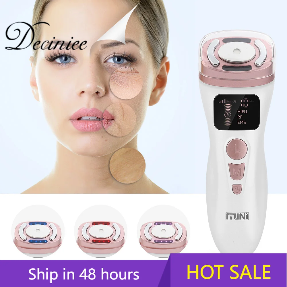 

Ultrasound High Frequency Face Skin Lifting Rejuvenation Red/Blue Light Microcurrent Facial Massage Lifting Face Lift Devices