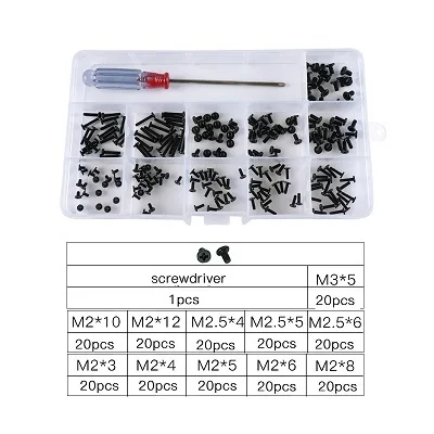 240/230pcs M2 M2.5 Laptop Notebook Screws Set Computer Electronic Digital Mini Mechanical Assortment Repair Kit Hardware Bolt