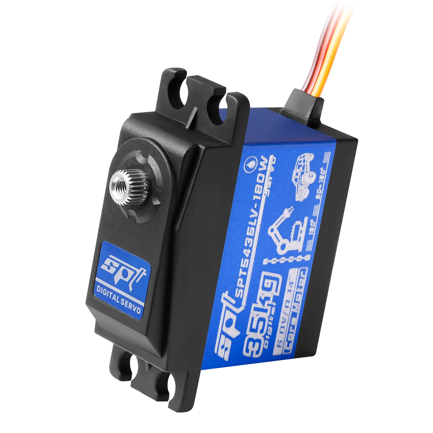 SPT 25 kg 35 kg großes Drehmoment 180 ° Metallgetriebe Digital Servo Wasserdichter Motor 25T Arm für RC Crawler Auto SCX10 TRX4 Drift Roboter Teil – Detail 24