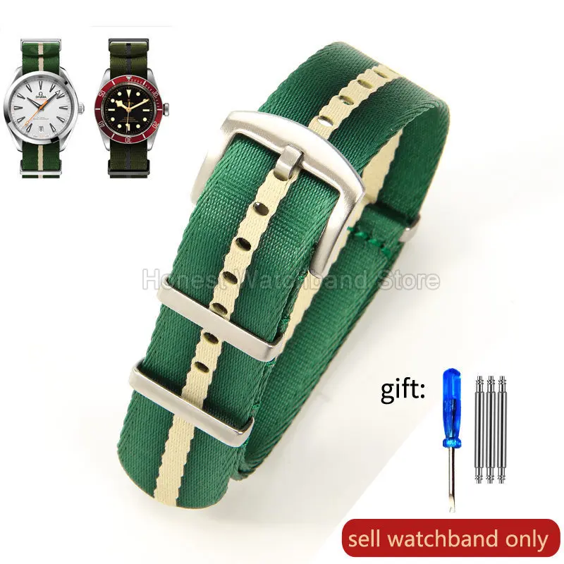 Vibrant Multi-Color Nylon Watch Strap - 20/22mm, Airy & Odor-Resistant