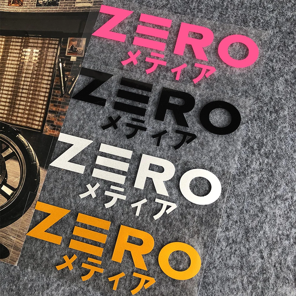 For ZERO ENGINEERING Reflective Stickers JDM Retro Motorcycle Decal HARD TAIL Modification Accessories jobon retro old fashioned one click catapult ignition gasoline kerosene lighter men s smoking gift cigarette accessories