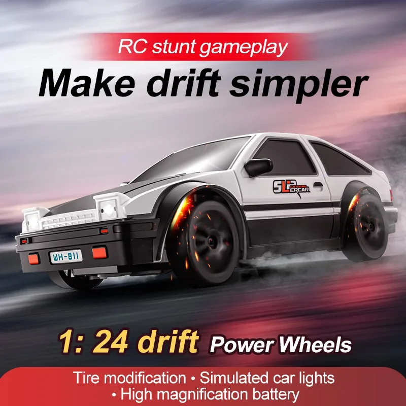 2.4G RC Drift Car 1/24 4WD Remote Control Car High Speed Four Wheel Drive Radio Controlled Racing Model Toys for Boy  Xmas Gift