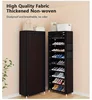 10-layer high-capacity shoe rack with dust cover, 9-compartment shoe rack, space-saving entrance shoe rack, easy to assemble 2